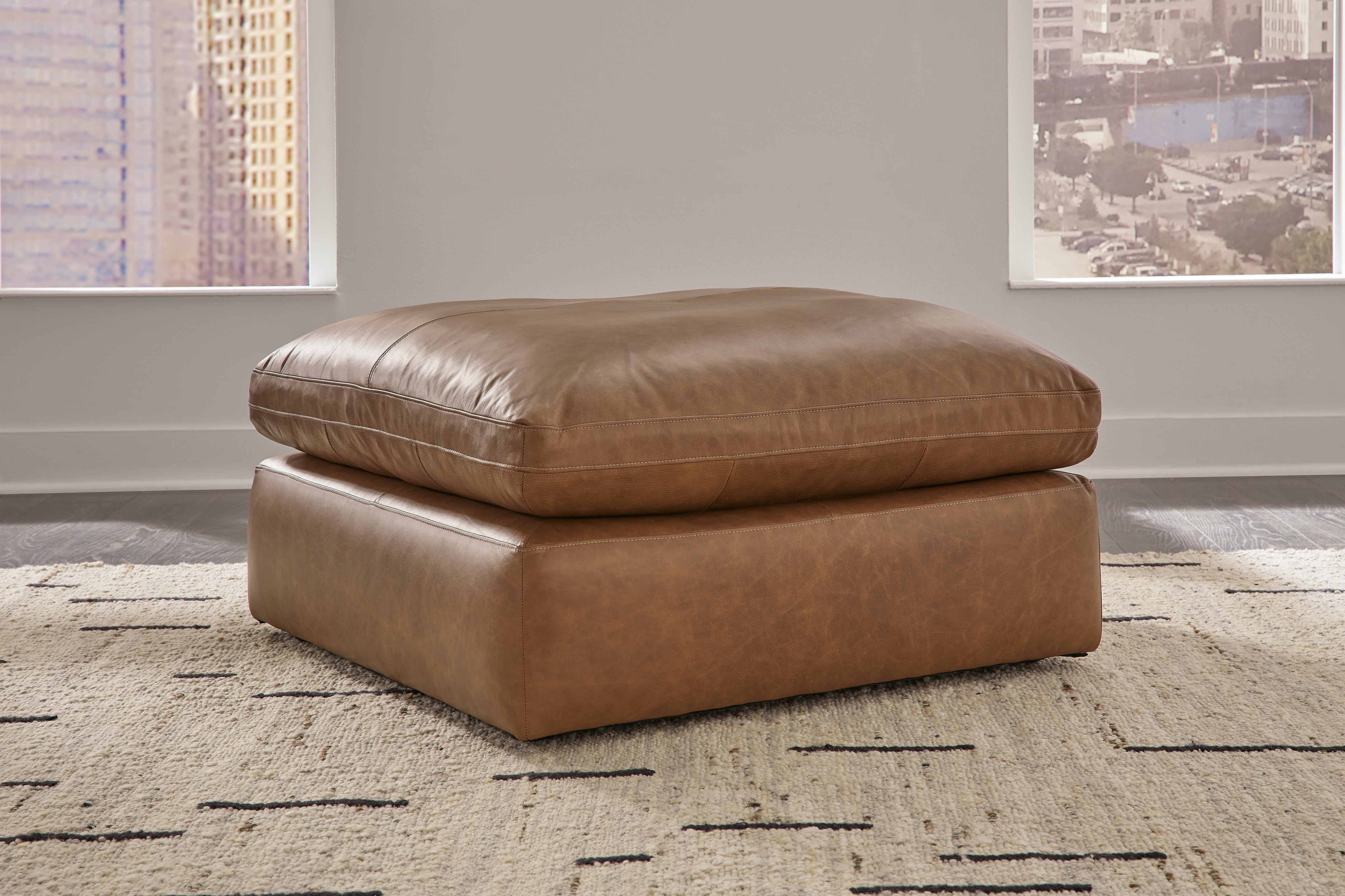Best Furniture Outlet - Ashley Furniture - Emilia Living Room - Oversized Accent Ottoman / Caramel - 3090108