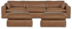 Best Furniture Outlet - Ashley Furniture - Emilia 3-Piece Sectional and 2 Ottomans - 3-Piece Sectional and 2 Ottomans - 30901U2