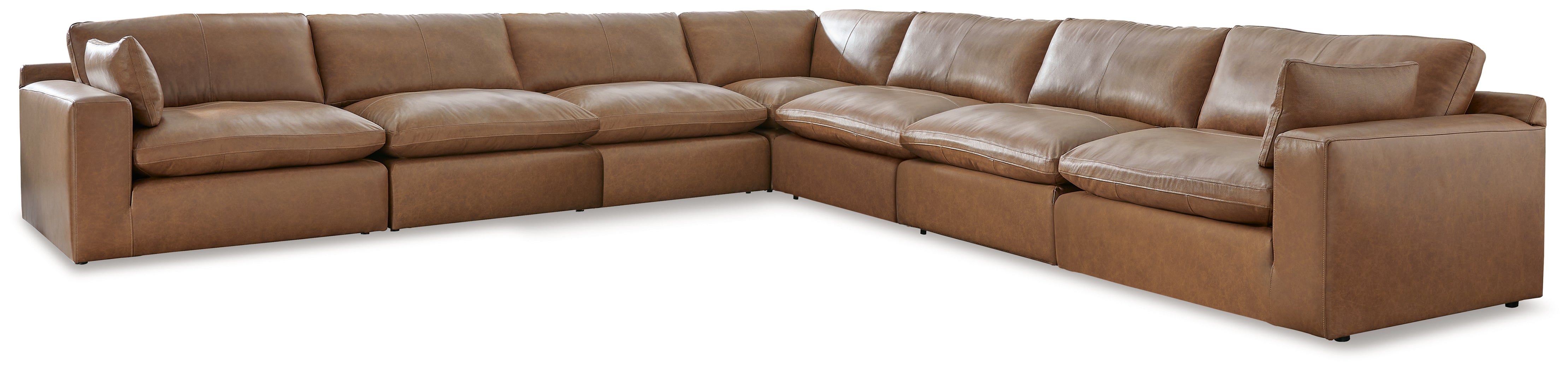 Best Furniture Outlet - Ashley Furniture - Emilia Sectional - RAF 7-Piece Sectional / Caramel - 30901S6