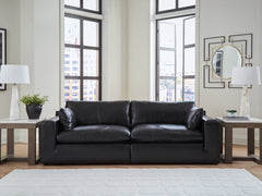 Best Furniture Outlet - Ashley Furniture - Emilia Sectional - RAF 2-Piece Sectional Loveseat / Black - 30902S1