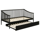 Best Furniture Outlet - Coaster - Delgado Windsor Twin Wood Daybed with Trundle Black - 310027