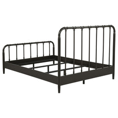 Rocco All Wood Water Pipe Open Frame Queen Bed Dark Bronze