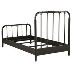 Rocco All Wood Water Pipe Open Frame Twin Bed Dark Bronze
