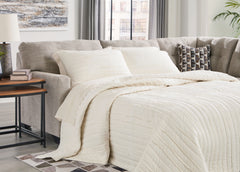 Best Furniture Outlet - Ashley Furniture - Mahoney Sectional - 2-Piece Sleeper Sectional with Chaise / Pebble - 31004S4