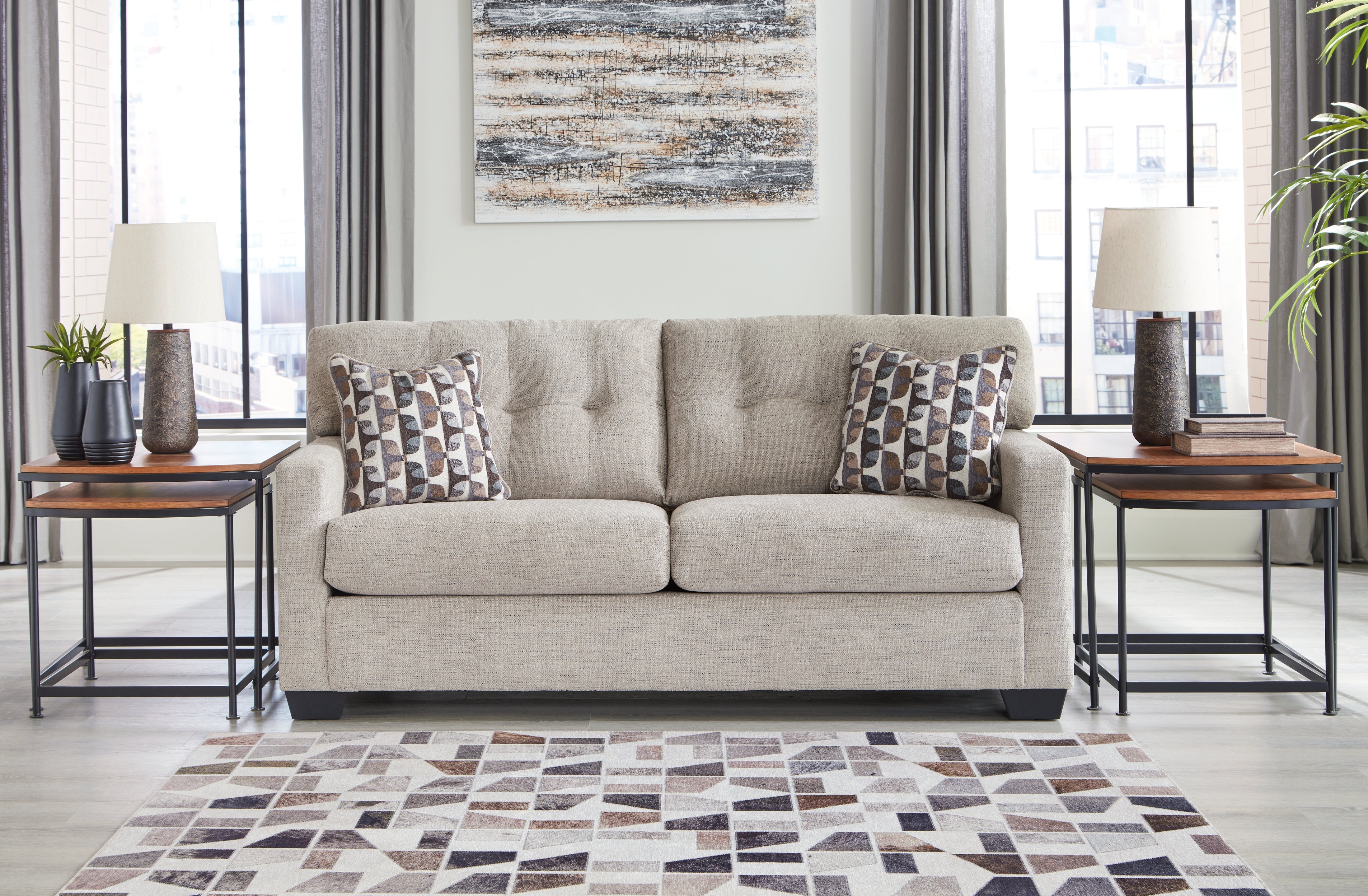 Best Furniture Outlet - Ashley Furniture - Mahoney Living Room - Sofa / Pebble - 3100438