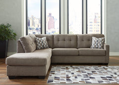 Best Furniture Outlet - Ashley Furniture - Mahoney Sectional - RAF 2-Piece Sectional with Chaise / Chocolate - 31005S1