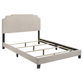 Best Furniture Outlet - Coaster - Tamarac Upholstered Queen Panel Bed Beige - 310061Q