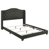 Best Furniture Outlet - Coaster - Sonoma Upholstered Queen Wingback Bed Grey - 310072Q