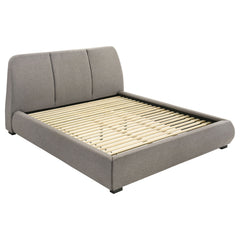 Best Furniture Outlet - Coaster - Mokena 46-inch Upholstered Eastern King Platform Bed Taupe - 310090KE