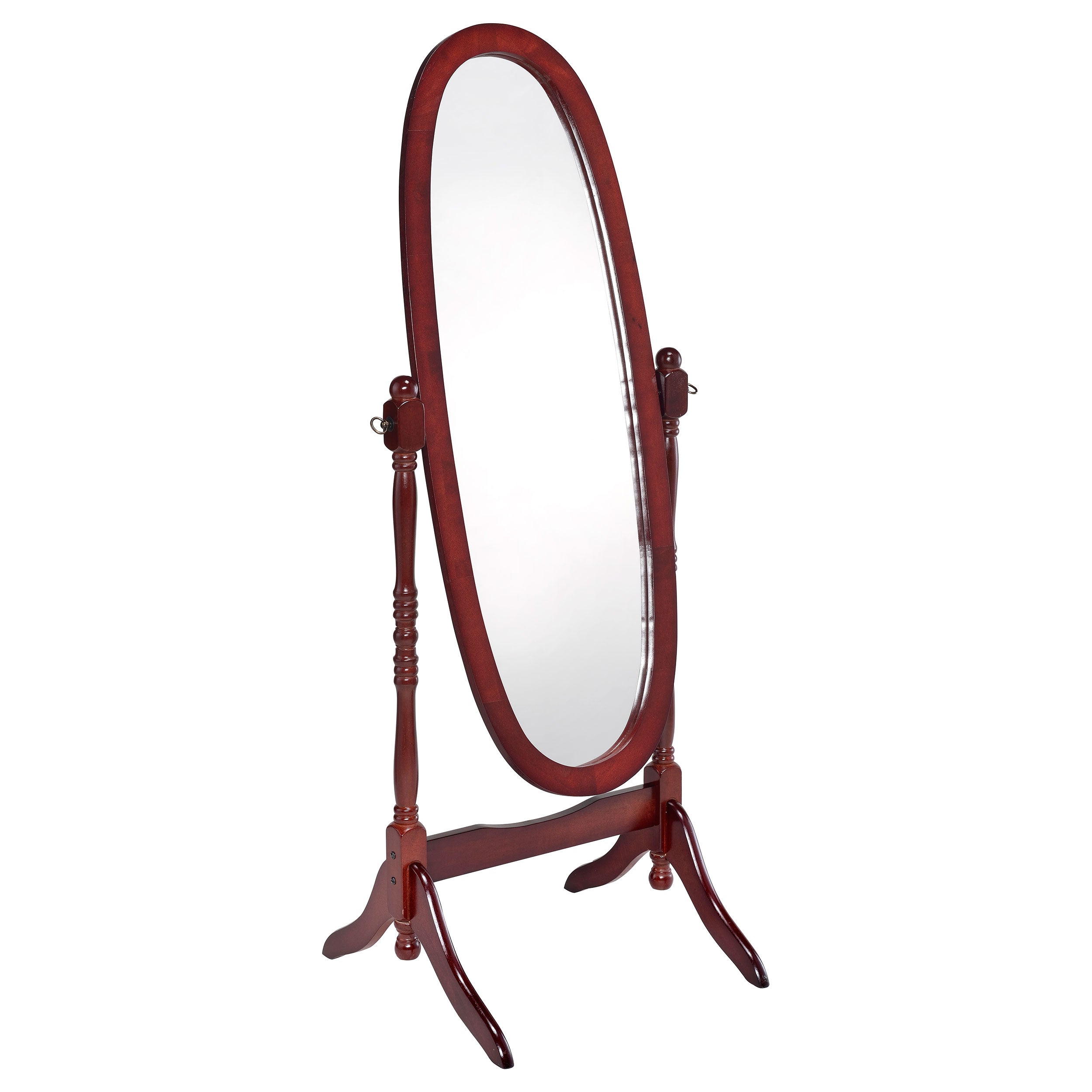 Best Furniture Outlet - Coaster - Foyet Wood Adjustable Full Length Cheval Mirror Merlot - 3101