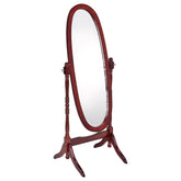 Best Furniture Outlet - Coaster - Foyet Wood Adjustable Full Length Cheval Mirror Merlot - 3101