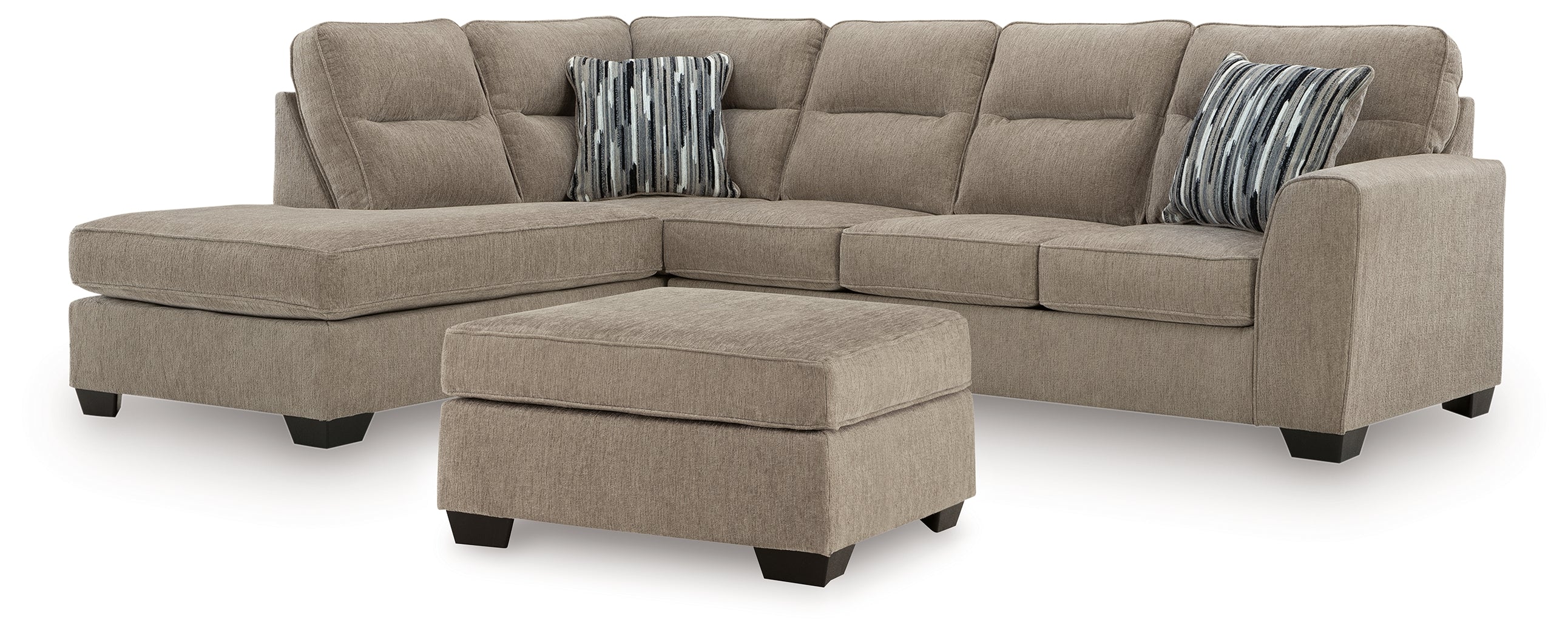 Best Furniture Outlet - Ashley Furniture - Olten 2-Piece Sectional with Chaise and Ottoman - 2-Piece Sectional with Chaise and Ottoman - 31304U2