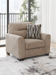 Best Furniture Outlet - Ashley Furniture - Olten Living Room - Chair and a Half / Mocha - 3130423