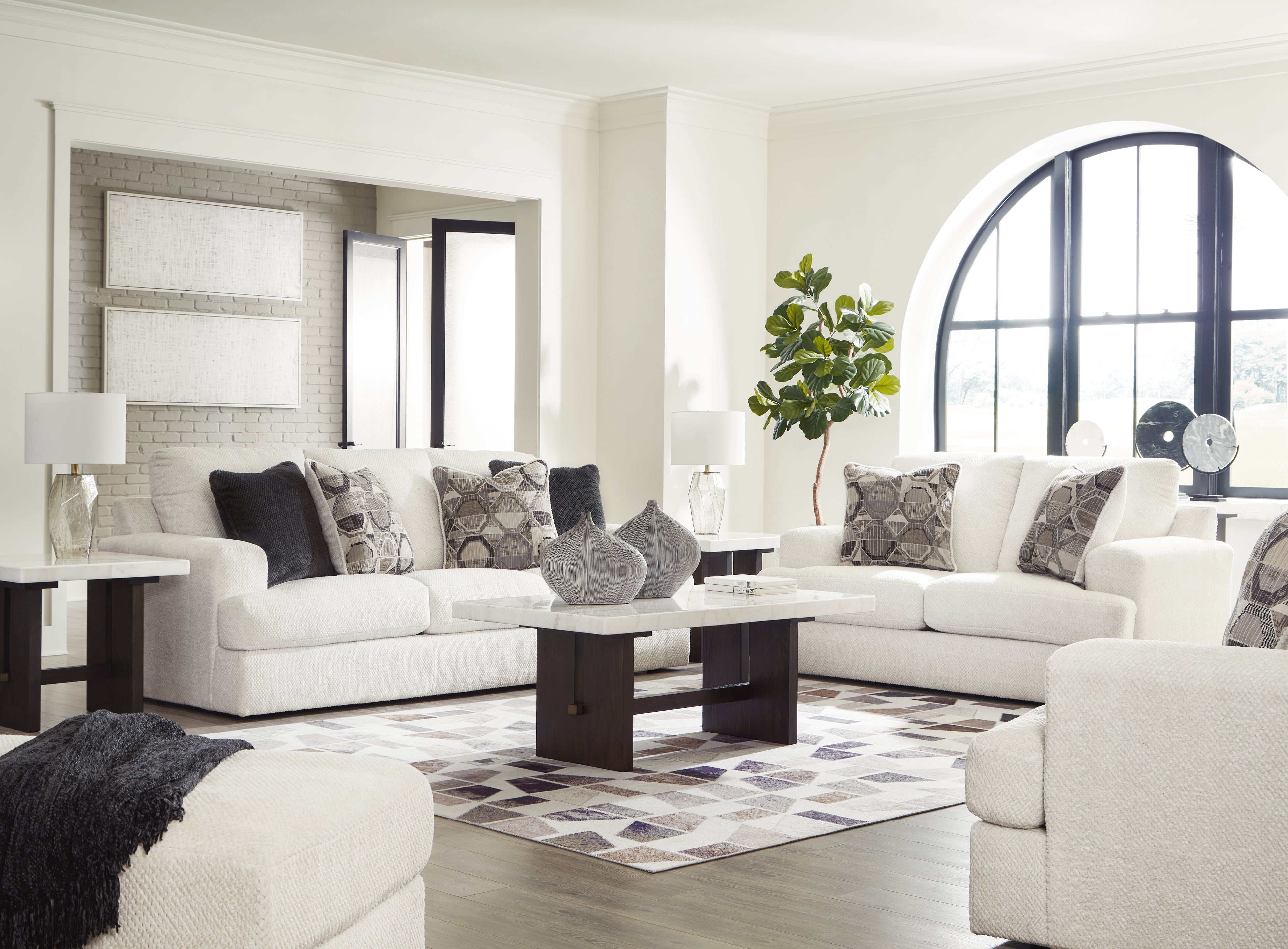 Best Furniture Outlet - Ashley Furniture - Karinne Sofa, Loveseat, Oversized Chair and Ottoman - Sofa, Loveseat, Oversized Chair and Ottoman - 31403U4