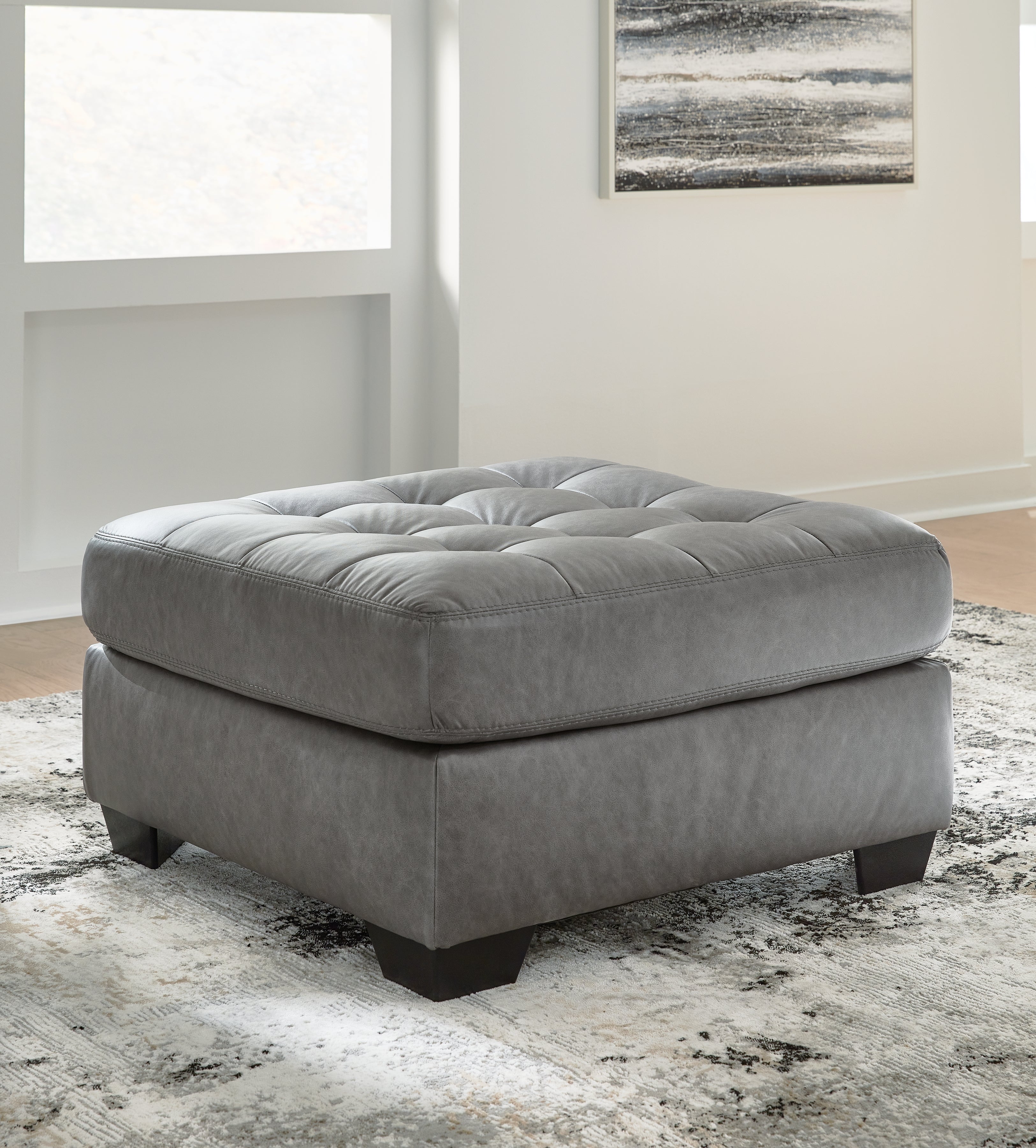 Best Furniture Outlet - Ashley Furniture - Clairette Court Living Room - Oversized Accent Ottoman / Alloy - 3150308
