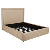Best Furniture Outlet - Coaster - Lawson 54-inch Upholstered Queen Platform Bed Light Saddle - 315835LQ