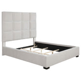 Best Furniture Outlet - Coaster - Panes Upholstered Queen Panel Bed Beige - 315850Q