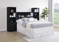 Westpark 49-inch Full Bookcase Headboard Black