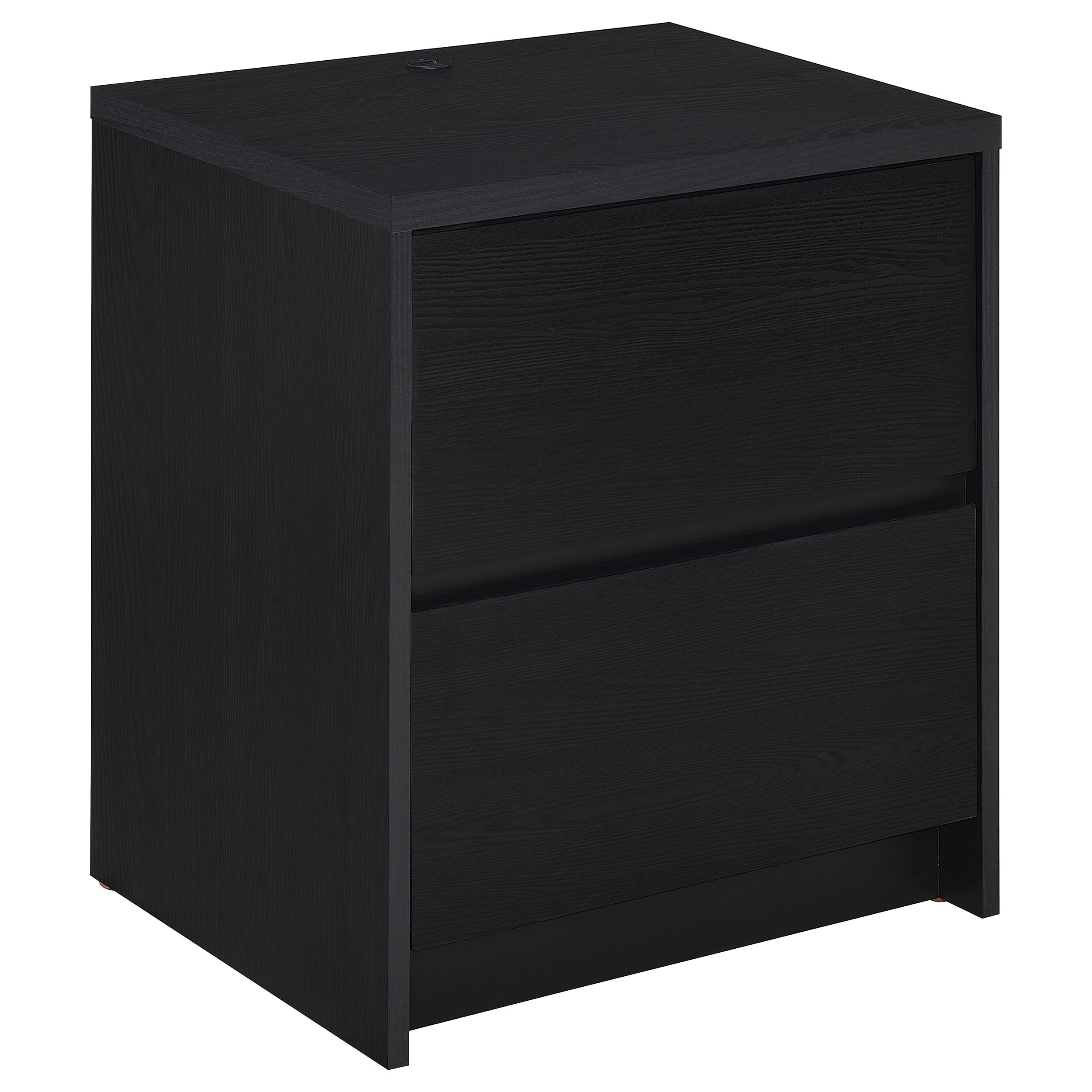 Best Furniture Outlet - Coaster - Westpark 2-drawer Nightstand LED Lights and USB Black - 315852