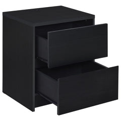 Westpark 2-drawer Nightstand LED Lights and USB Black