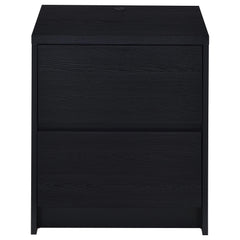 Westpark 2-drawer Nightstand LED Lights and USB Black