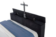 Tisdall Eastern King Flame Visualizer Wingback TV Bed Black