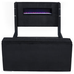 Tisdall California King Flame Visualizer TV Bed Black