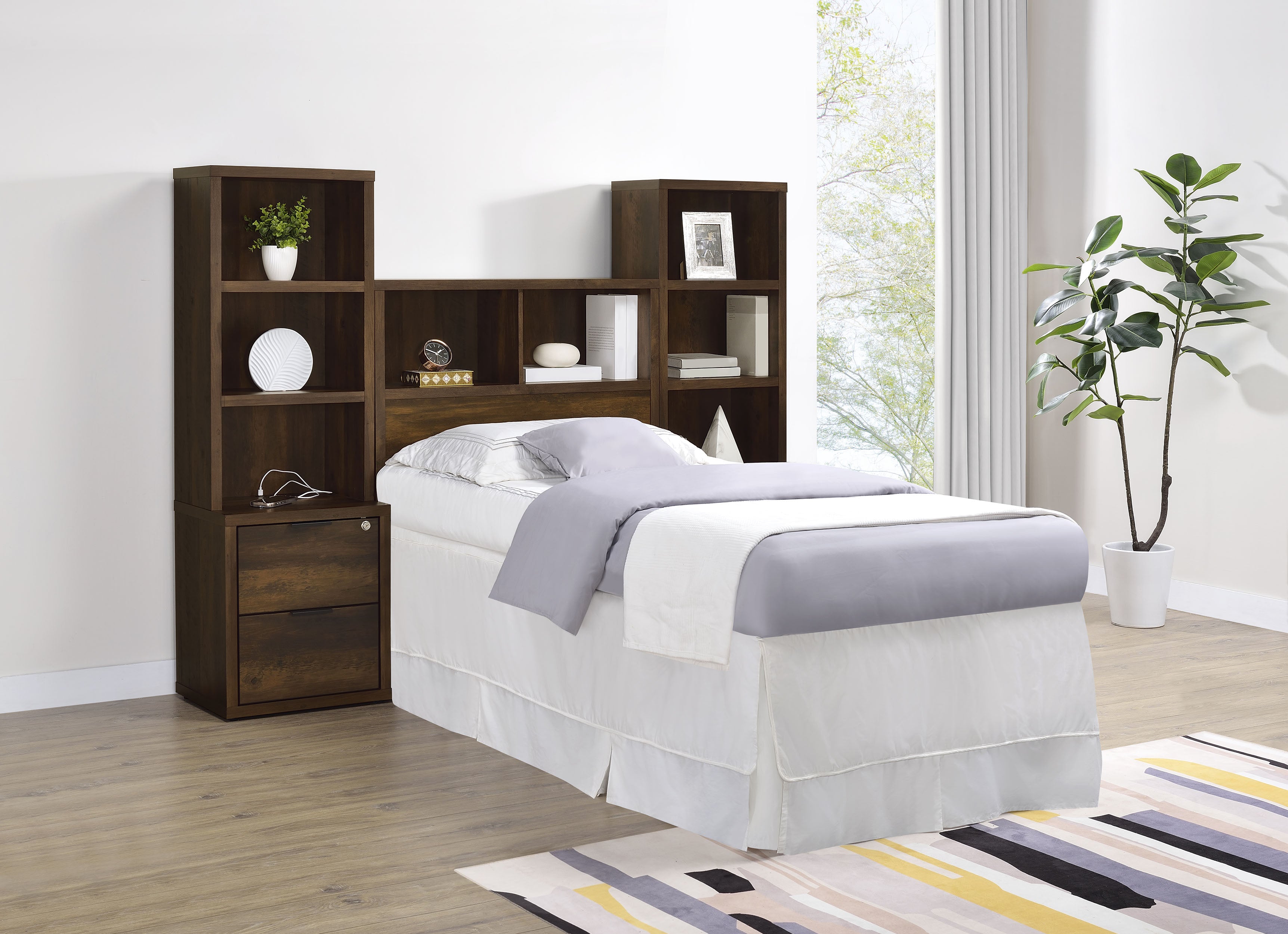 Best Furniture Outlet - Coaster - Westpark 3-piece Twin Bedroom Set Bookcase Headboard Pine - 315881T-SET