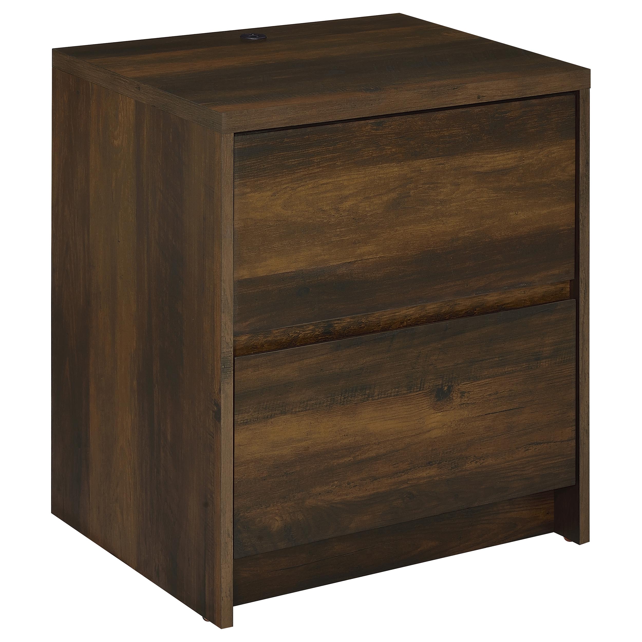 Best Furniture Outlet - Coaster - Westpark 2-drawer Nightstand LED Lights and USB Dark Pine - 315882