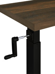 Westpark Height Adjustable Mobile Bedroom C-Table Dark Pine