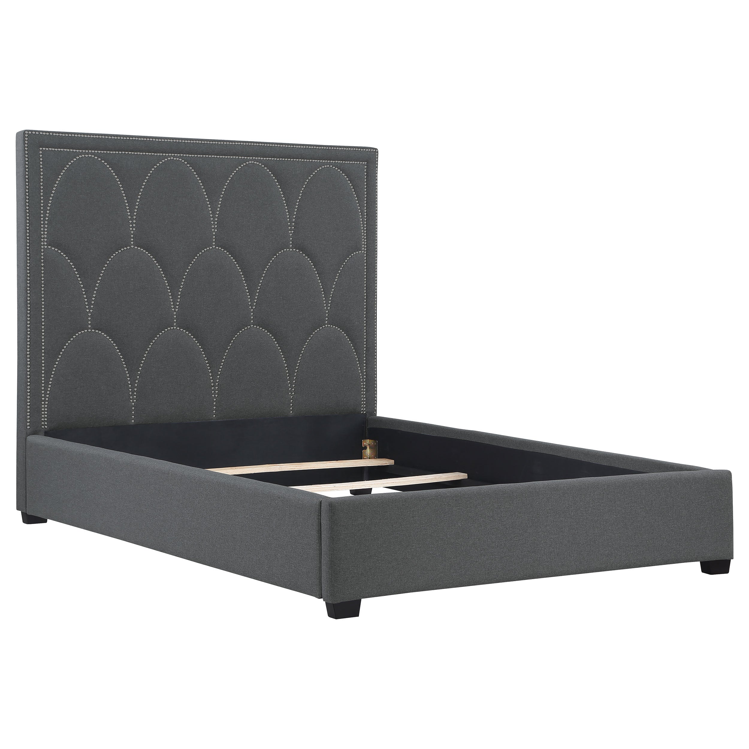 Best Furniture Outlet - Coaster - Bowfield Upholstered Queen Panel Bed Charcoal - 315900Q