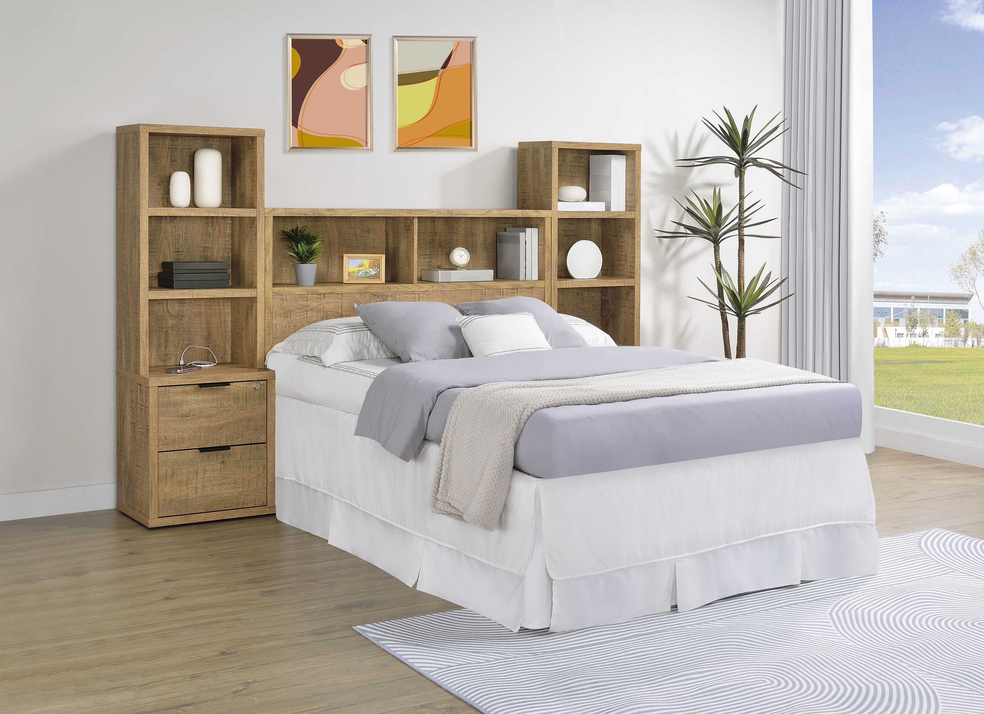 Best Furniture Outlet - Coaster - Westpark 3-piece Full Bedroom Set Bookcase Headboard Mango - 315901F-SET