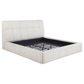 Best Furniture Outlet - Coaster - Nollet 48-inch Upholstered California King Platform Bed Cream - 315917CRMKW