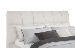 Nollet 48-inch Upholstered California King Platform Bed Cream
