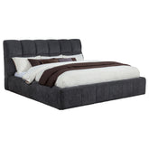 Best Furniture Outlet - Coaster - Nollet 48-inch Upholstered Eastern King Platform Bed Grey - 315917GRYKE