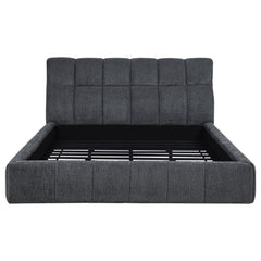 Nollet 48-inch Upholstered California King Platform Bed Grey