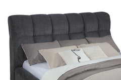 Nollet 48-inch Upholstered California King Platform Bed Grey