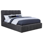 Best Furniture Outlet - Coaster - Nollet 48-inch Upholstered Queen Panel Platform Bed Grey - 315917GRYQ