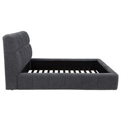 Nollet 48-inch Upholstered Queen Panel Platform Bed Grey