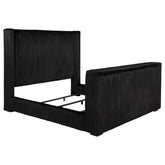 Best Furniture Outlet - Coaster - Centergrove Upholstered Eastern King Wingback TV Bed Black - 315945KE