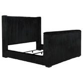 Best Furniture Outlet - Coaster - Centergrove Upholstered California King Wingback TV Bed Black - 315945KW
