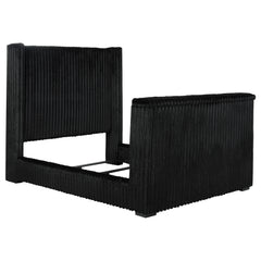 Best Furniture Outlet - Coaster - Centergrove Upholstered Queen Wingback TV Bed Black - 315945Q