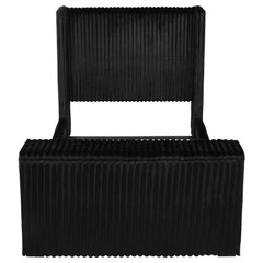 Centergrove Upholstered Queen Wingback TV Bed Black