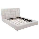 Best Furniture Outlet - Coaster - Dreux Upholstered Queen Panel Platform Bed Cream - 315948CRMQ