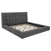 Best Furniture Outlet - Coaster - Dreux Upholstered California King Panel Platform Bed Grey - 315948GRYKW