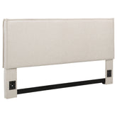 Best Furniture Outlet - Coaster - Izzy Upholstered King Panel Headboard Sand - 315985K