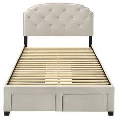 Marianna 4-drawer Upholstered Full Storage Bed Cream