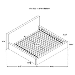Gregory Upholstered California King Panel Bed Graphite