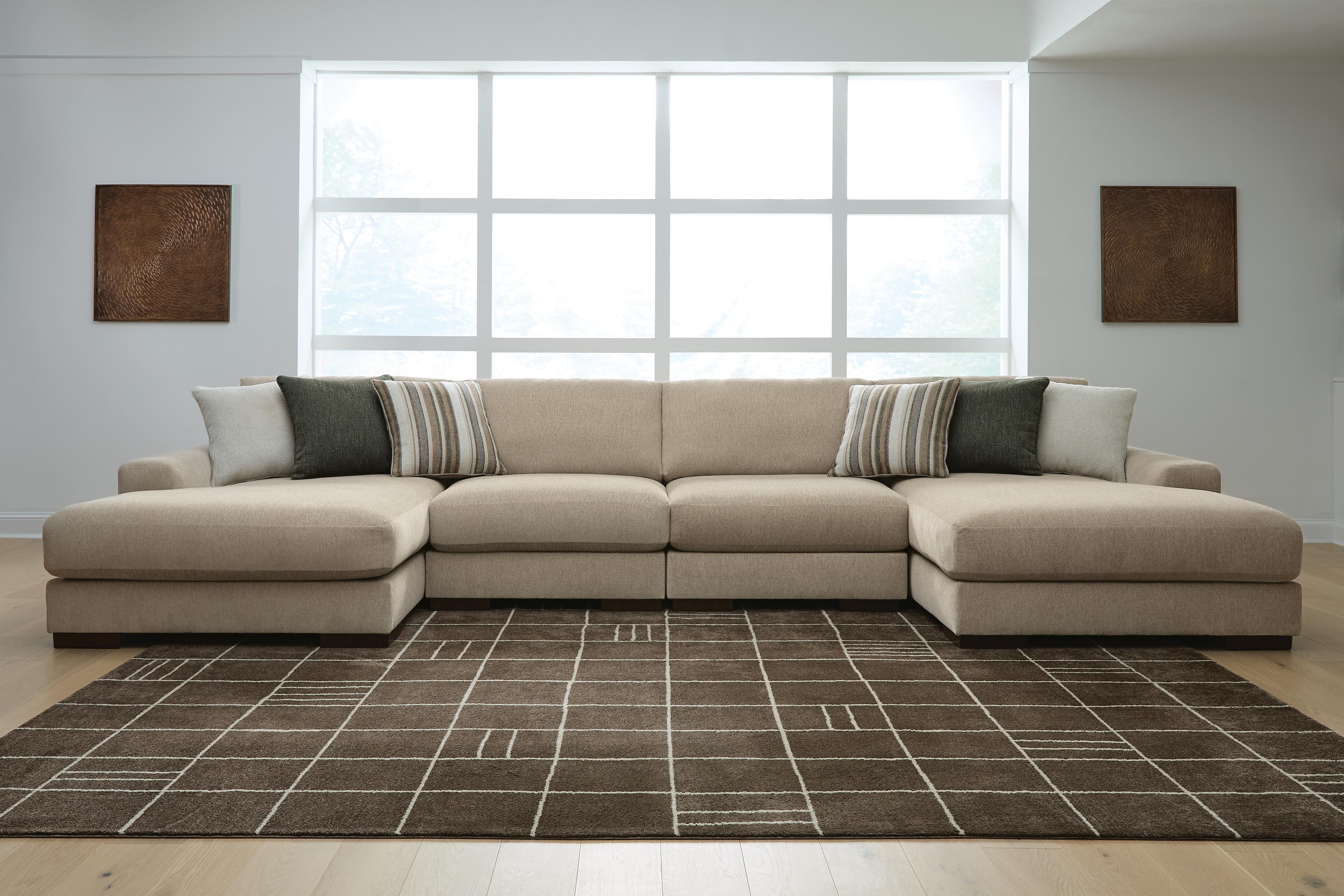 Best Furniture Outlet - Ashley Furniture - Linenhause Sectional - RAF 4-Piece Double Chaise Sectional - 31803S9
