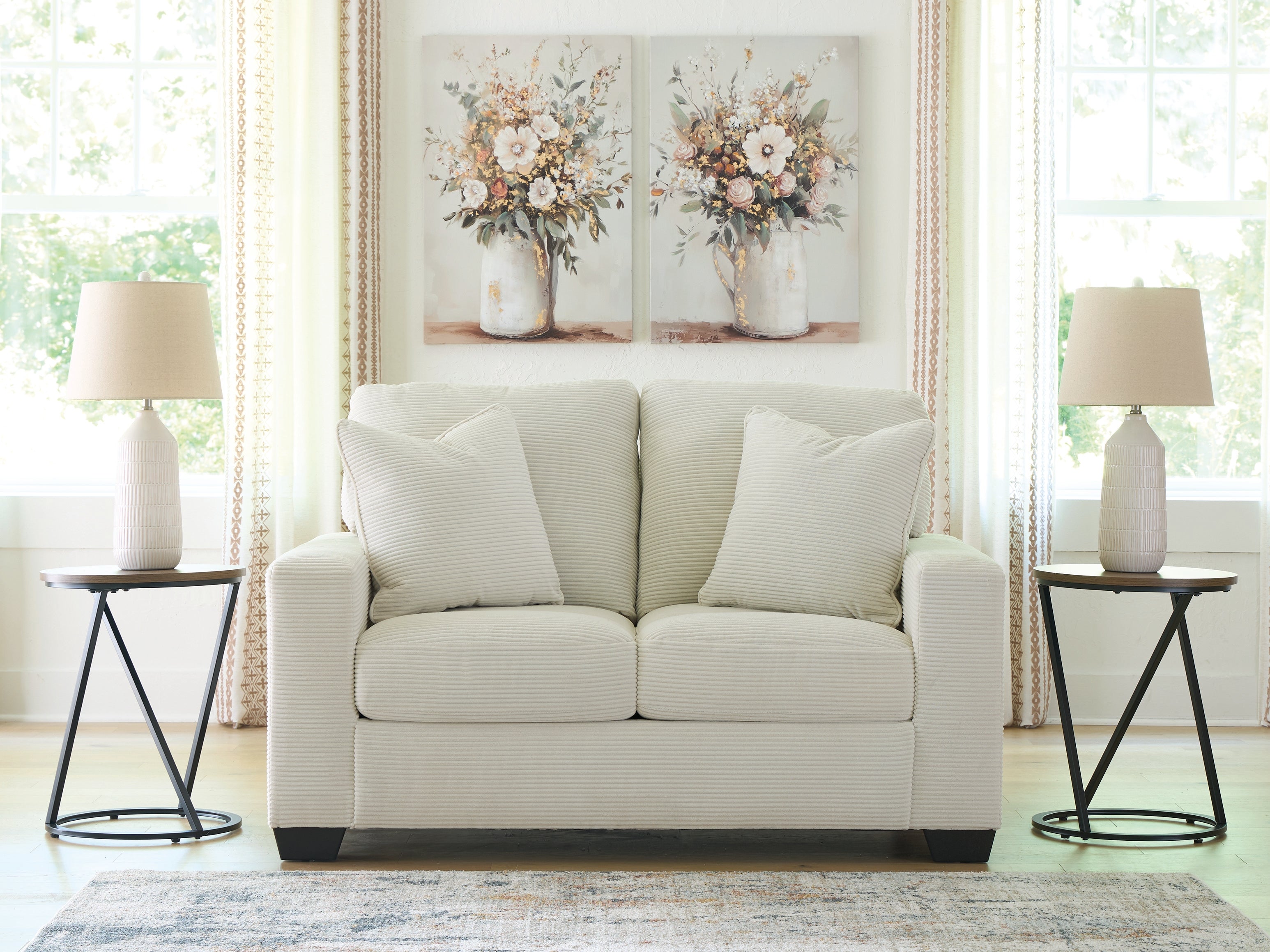 Best Furniture Outlet - Ashley Furniture - Greenbriar Living Room - Loveseat / Smoke - PC3200535